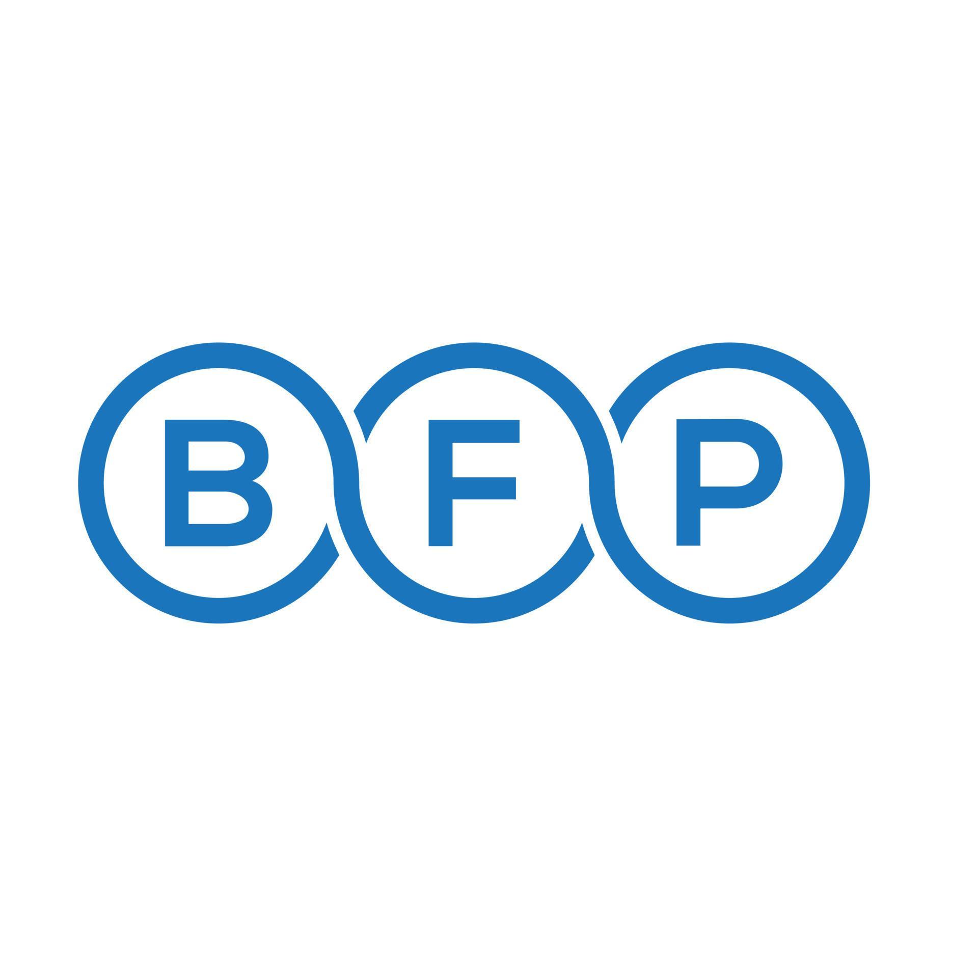 BFP letter logo design on white background. BFP creative initials ...