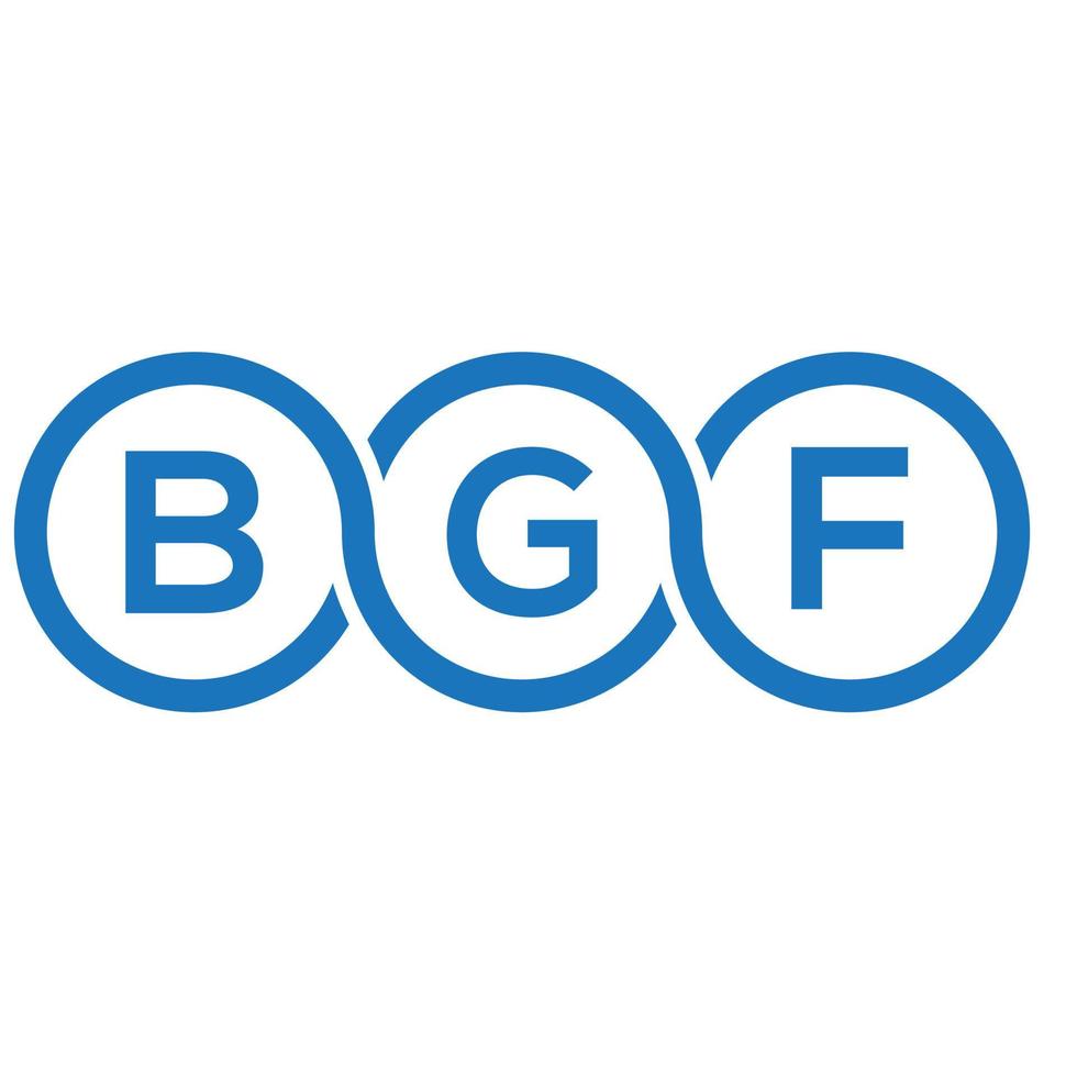 BGF letter logo design on white background. BGF creative initials letter logo concept. BGF letter design. vector