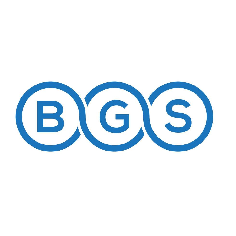 diseño de logotipo de letra bgs sobre fondo blanco. concepto de logotipo de letra de iniciales creativas bgs. diseño de letras bgs. vector