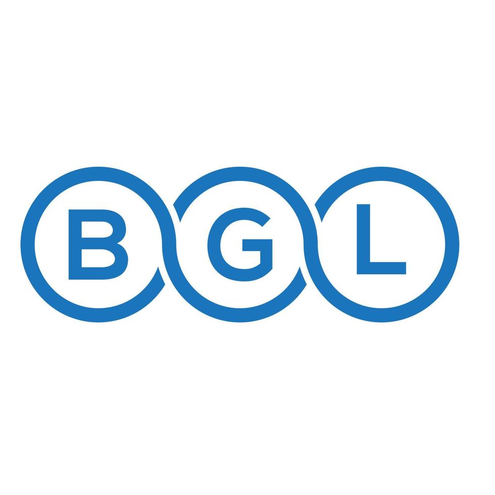 diseño de logotipo de letra bgl sobre fondo blanco. concepto de logotipo de letra de iniciales creativas bgl. diseño de letras bgl. vector