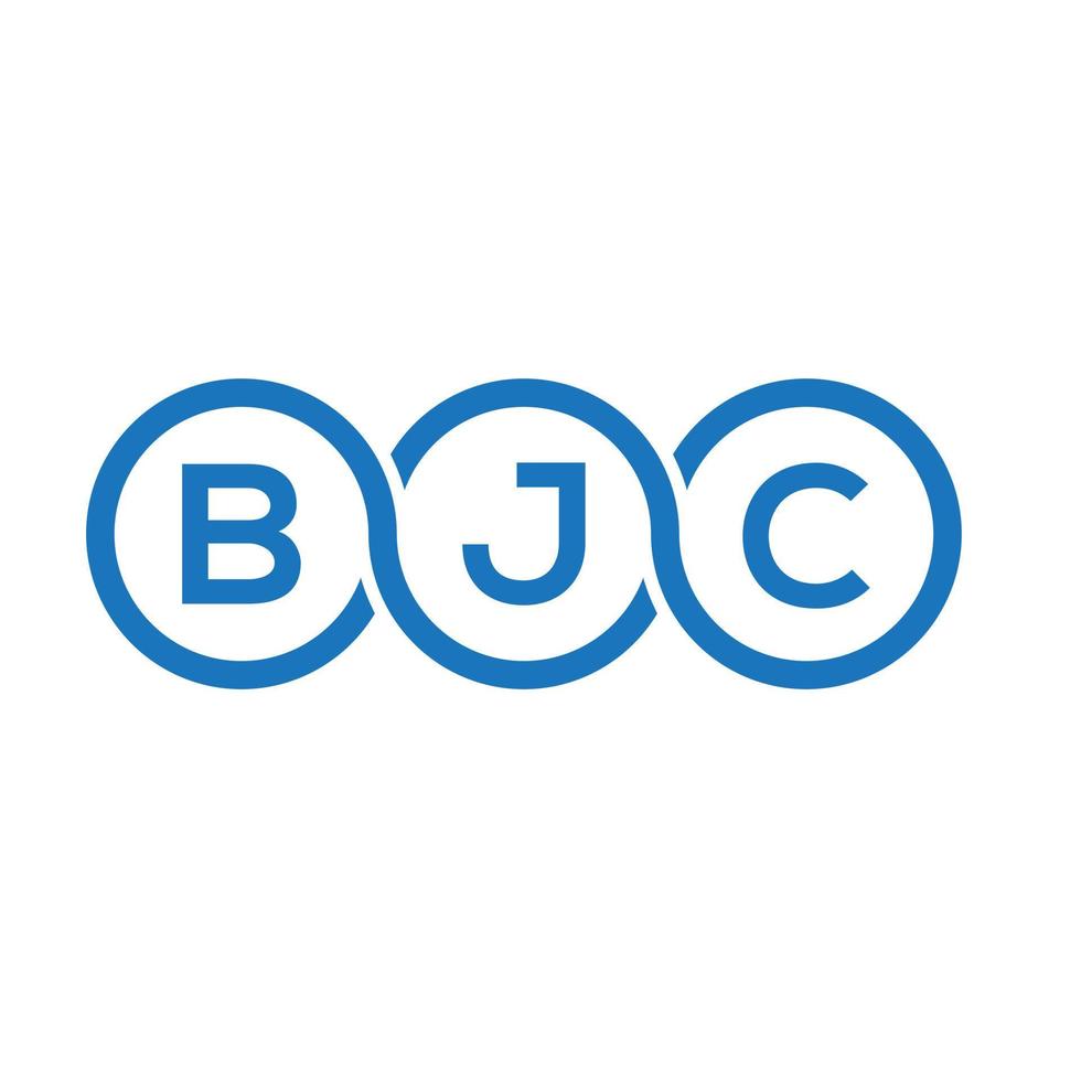 diseño de logotipo de letra bjc sobre fondo blanco. concepto de logotipo de letra de iniciales creativas bjc. diseño de letras bjc. vector