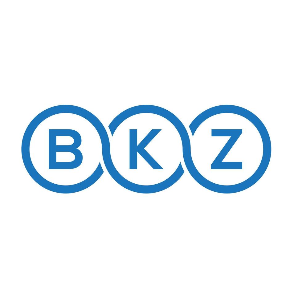 diseño de logotipo de letra bkz sobre fondo blanco. concepto de logotipo de letra de iniciales creativas bkz. diseño de letras bkz. vector