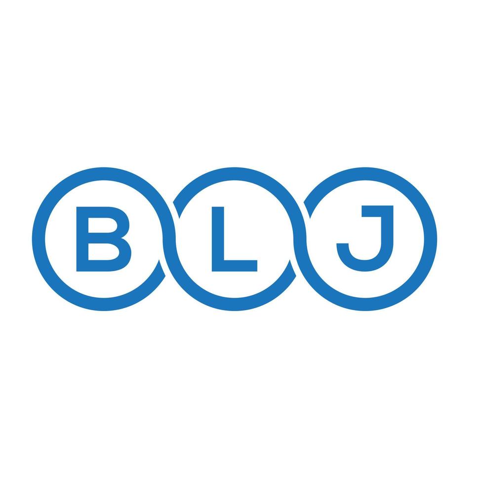 diseño de logotipo de letra blj sobre fondo blanco. concepto de logotipo de letra de iniciales creativas blj. diseño de letras blj. vector