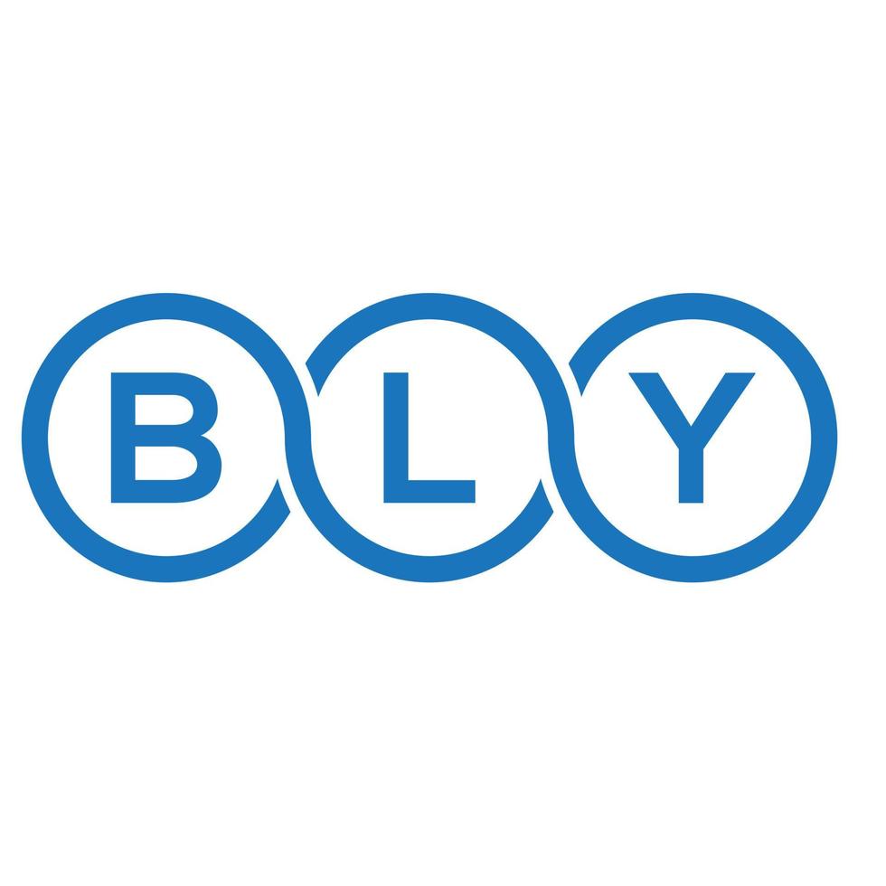 diseño de logotipo de letra bly sobre fondo blanco. concepto de logotipo de letra de iniciales creativas bly. diseño de letras bly. vector