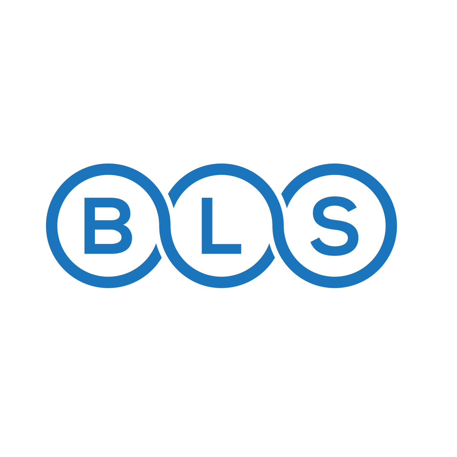 BLS letter logo design on white background. BLS creative initials ...