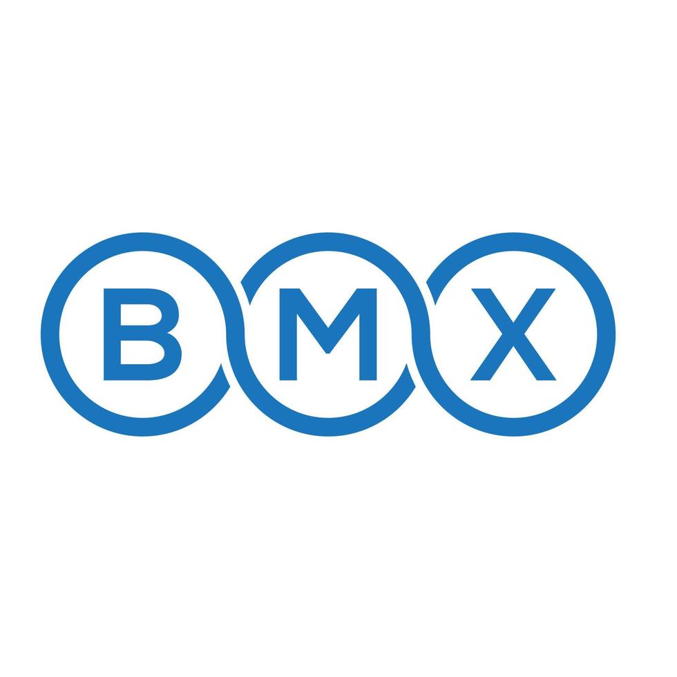 diseño de logotipo de letra bmx sobre fondo blanco. concepto de logotipo de letra de iniciales creativas de bmx. diseño de letras bmx. vector