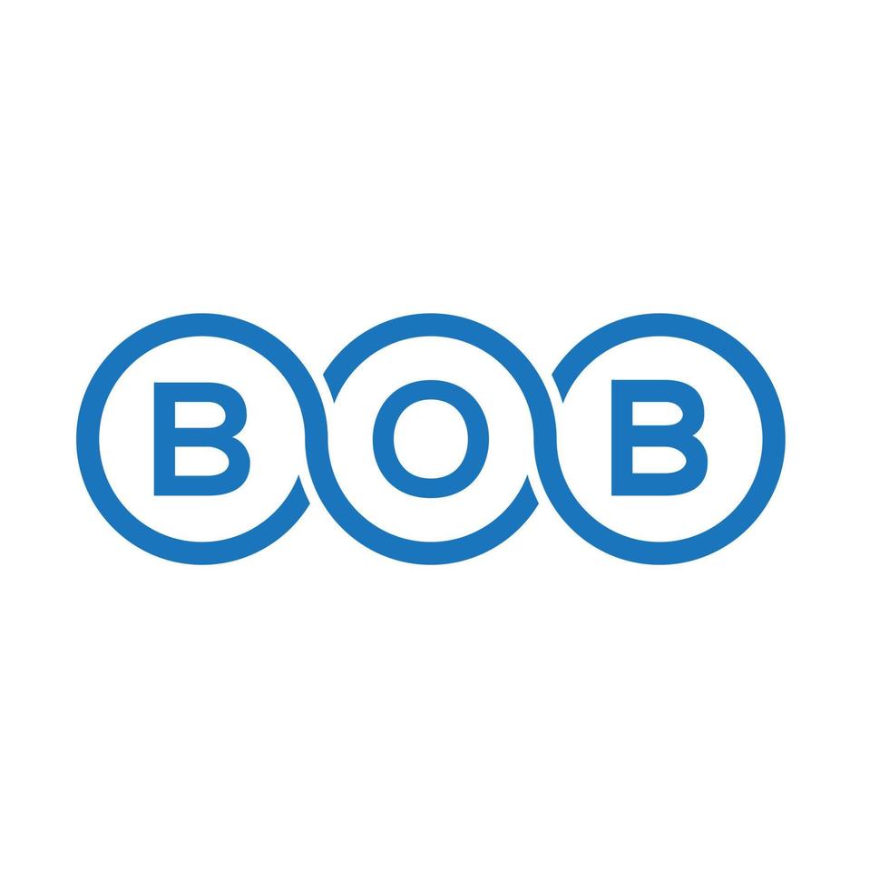 diseño de logotipo de letra bob sobre fondo blanco. concepto de logotipo de letra de iniciales creativas de bob. diseño de letra bob. vector