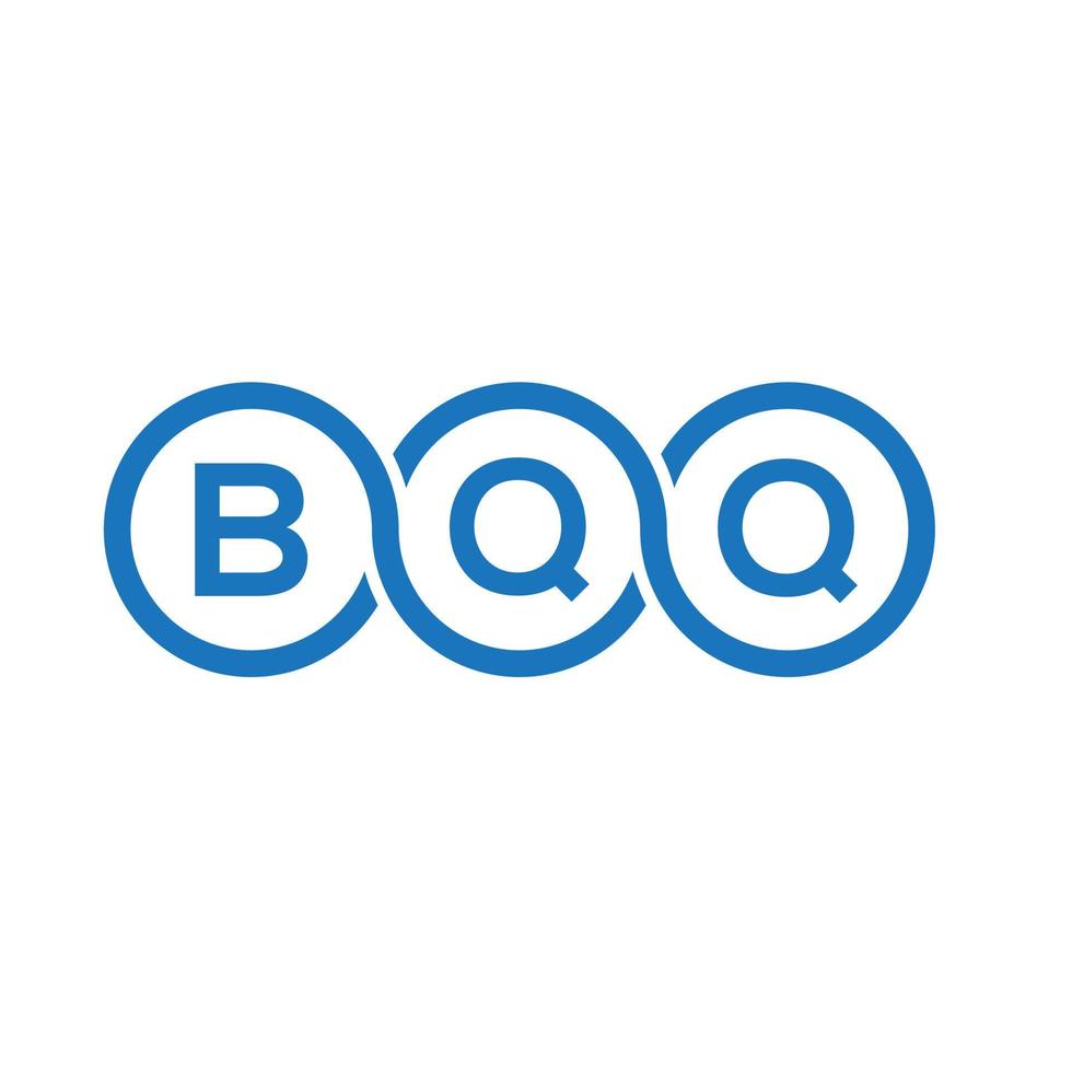 diseño de logotipo de letra bqq sobre fondo blanco. concepto de logotipo de letra de iniciales creativas bqq. diseño de letras bqq. vector