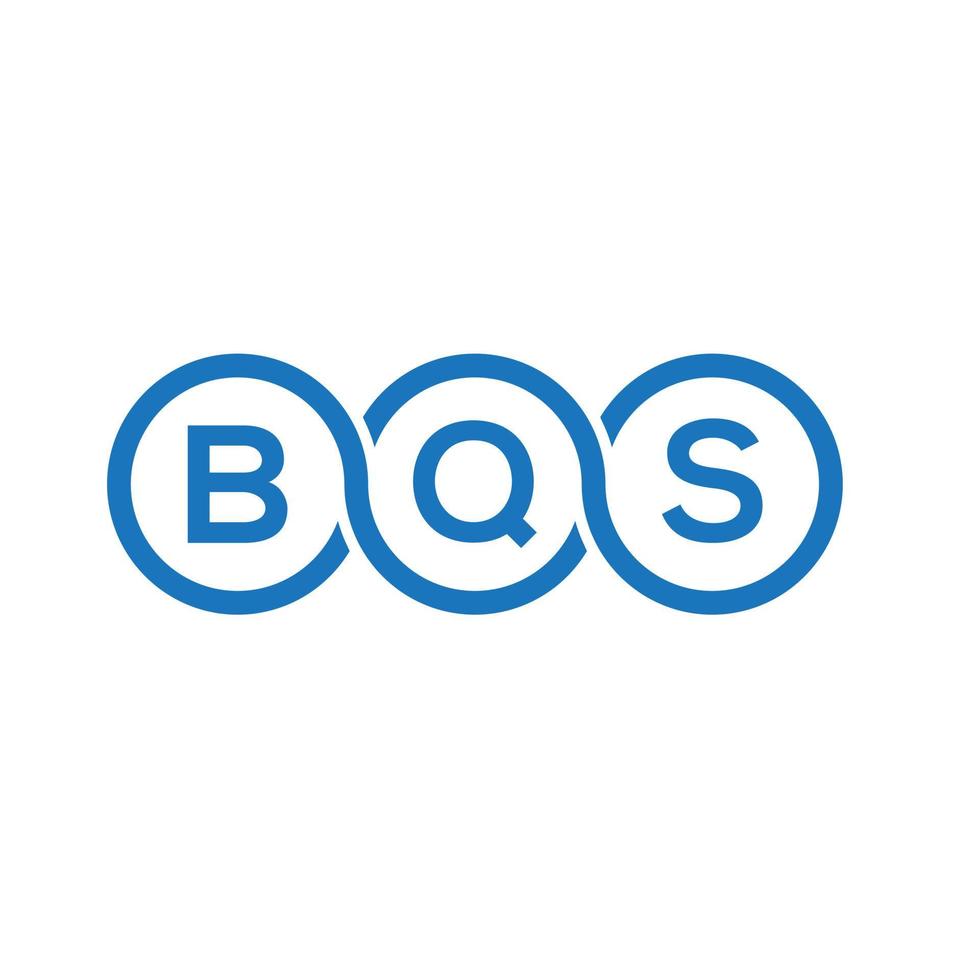 BQS letter logo design on white background. BQS creative initials letter logo concept. BQS letter design. vector