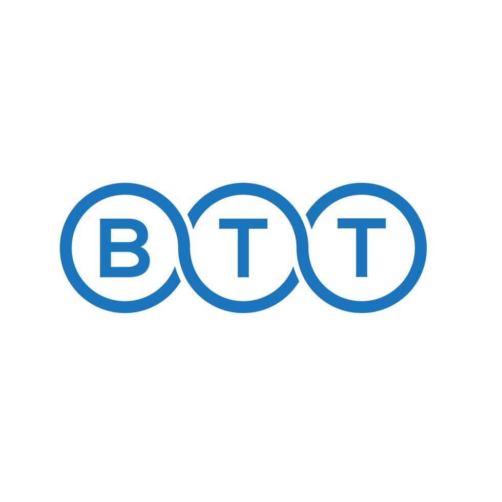 BTT letter logo design on white background. BTT creative initials letter logo concept. BTT letter design. vector
