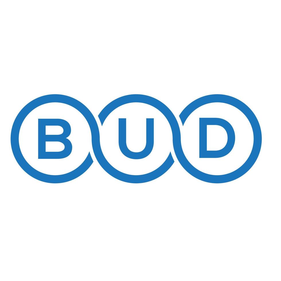 BUD letter logo design on white background. BUD creative initials letter logo concept. BUD letter design. vector