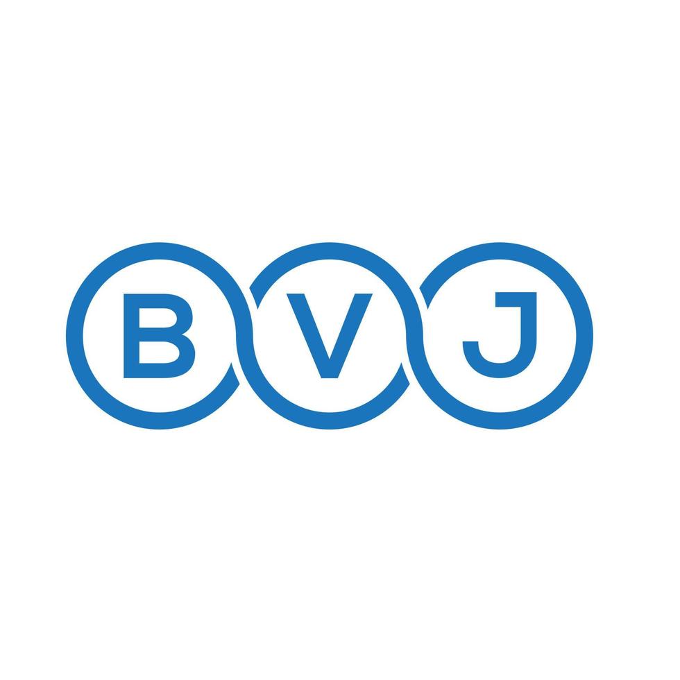 diseño de logotipo de letra bvj sobre fondo blanco. concepto de logotipo de letra de iniciales creativas bvj. diseño de letras bvj. vector