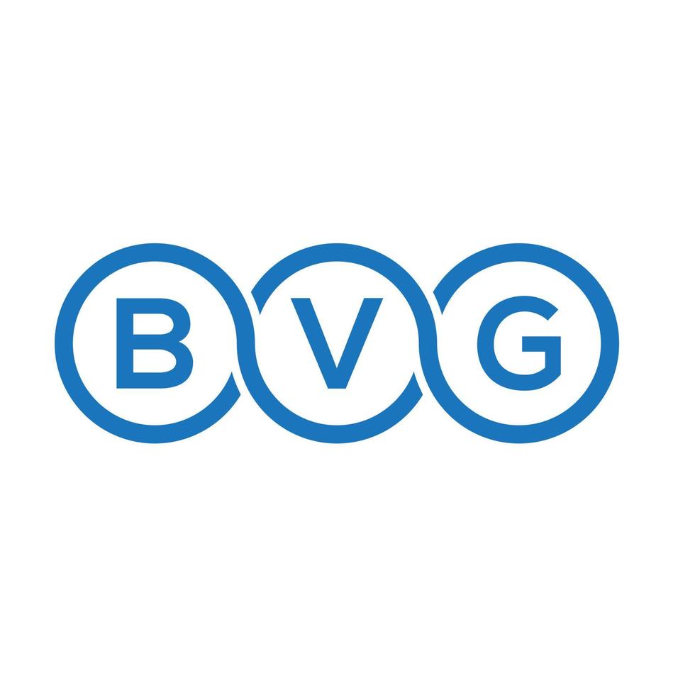 diseño de logotipo de letra bvg sobre fondo blanco. concepto de logotipo de letra de iniciales creativas bvg. diseño de letras bvg. vector