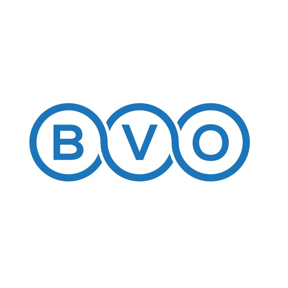 diseño de logotipo de letra bvo sobre fondo blanco. concepto de logotipo de letra de iniciales creativas bvo. diseño de letras bvo. vector