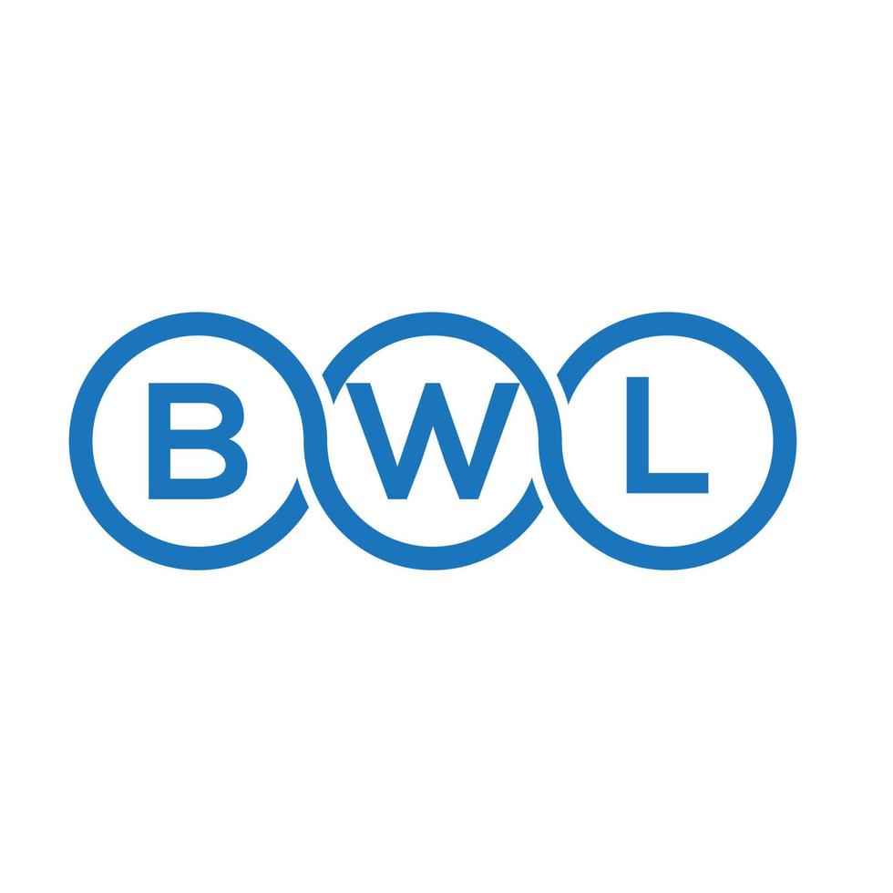 diseño de logotipo de letra bwl sobre fondo blanco. concepto de logotipo de letra de iniciales creativas bwl. diseño de letras bwl. vector