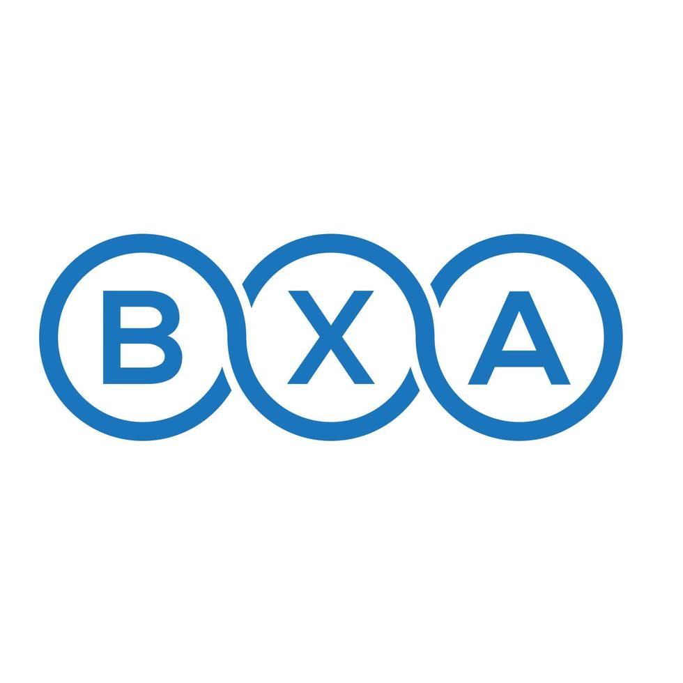 diseño de logotipo de letra bxa sobre fondo blanco. concepto de logotipo de letra de iniciales creativas bxa. diseño de letras bxa. vector