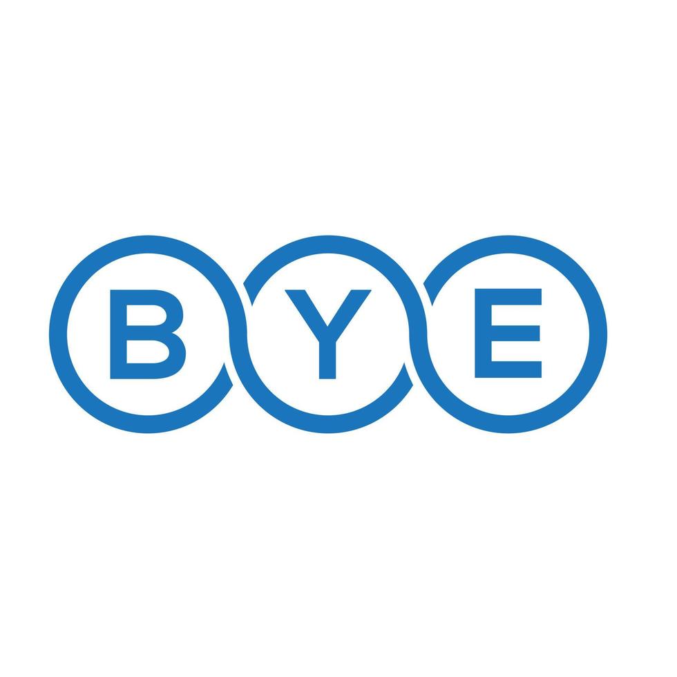 BYE letter logo design on white background. BYE creative initials letter logo concept. BYE letter design. vector