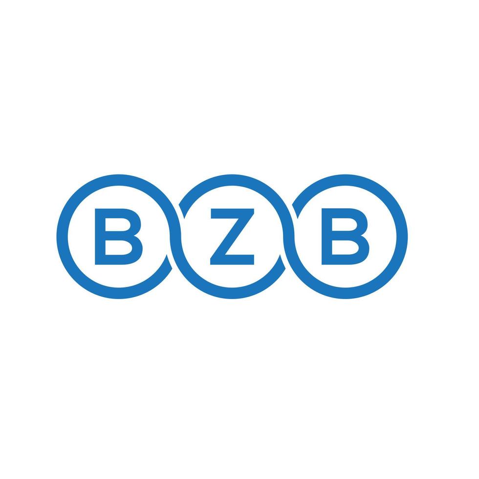 diseño de logotipo de letra bzb sobre fondo blanco. concepto de logotipo de letra de iniciales creativas bzb. diseño de letras bzb. vector