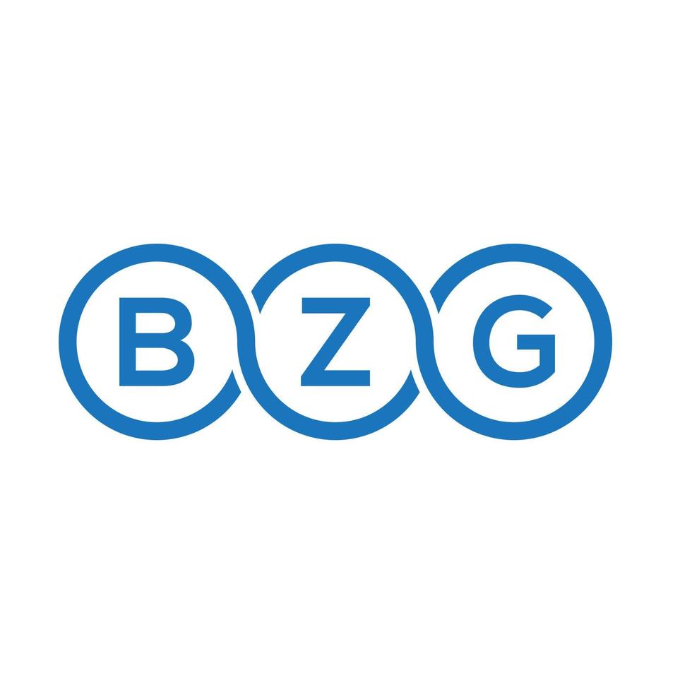 diseño de logotipo de letra bzg sobre fondo blanco. concepto de logotipo de letra de iniciales creativas bzg. diseño de letras bzg. vector