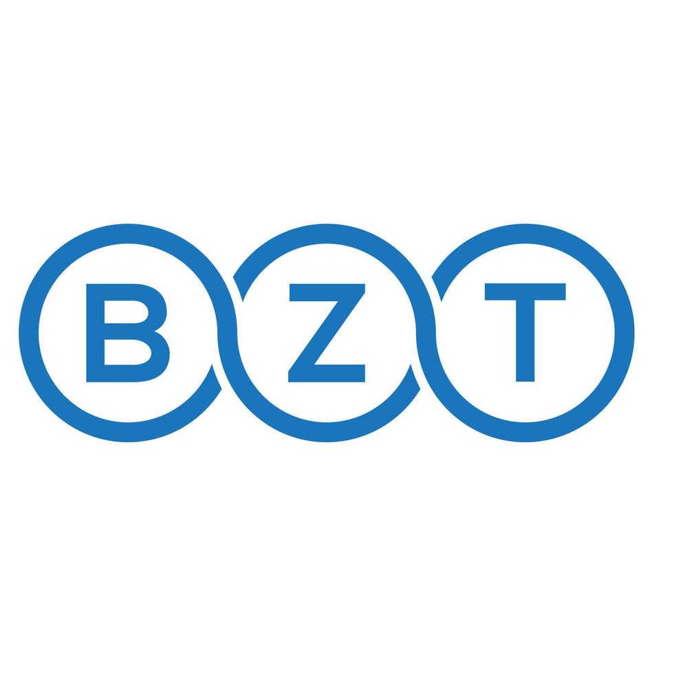bzt letra logo diseño en blanco antecedentes. bzt creativo iniciales letra logo concepto. bzt letra diseño. vector