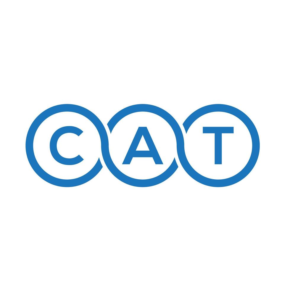 CAT letter logo design on white background. CAT creative initials letter logo concept. CAT letter design. vector