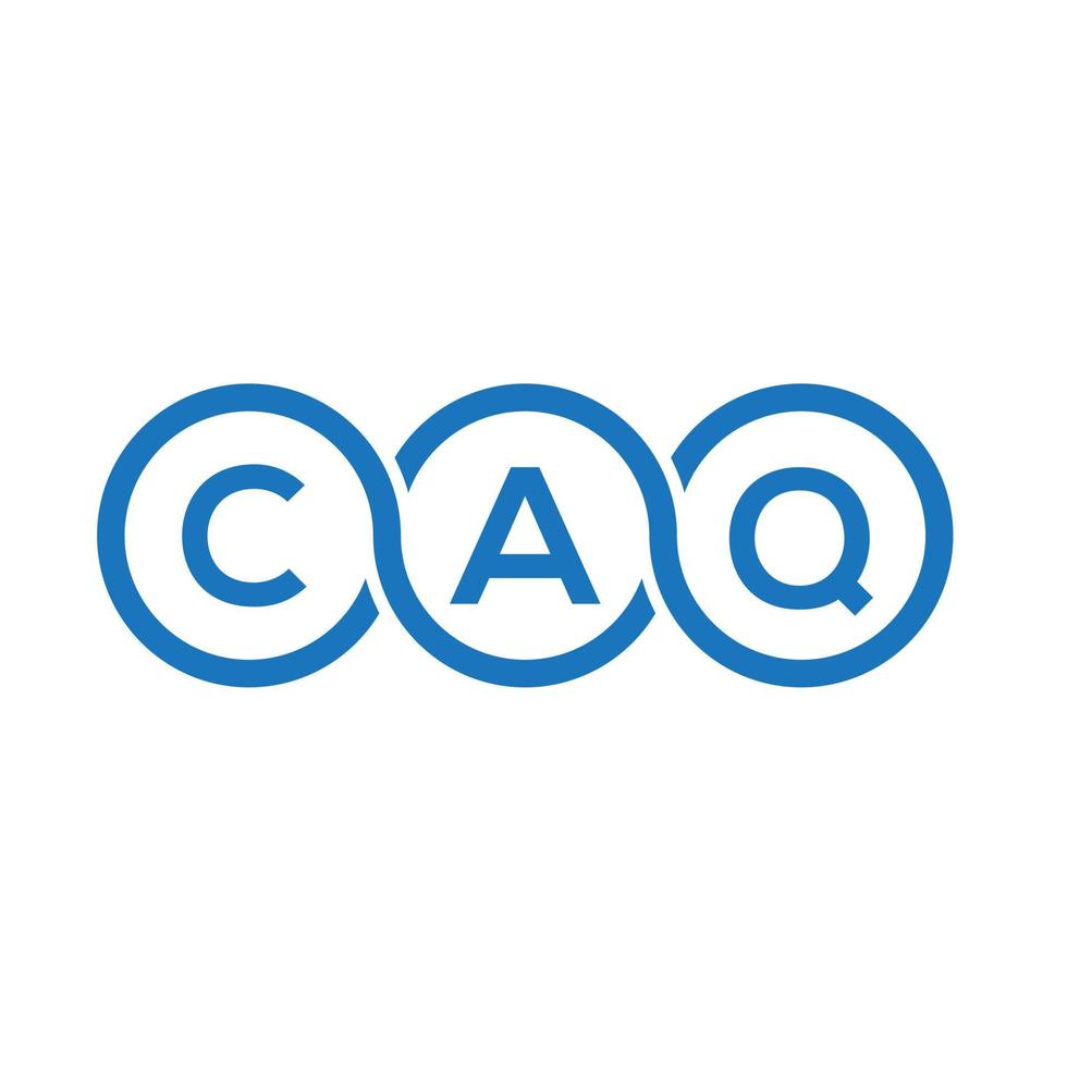 CAQ letter logo design on white background. CAQ creative initials letter logo concept. CAQ letter design. vector