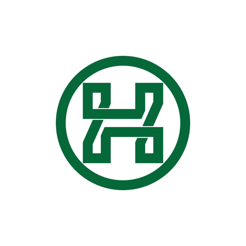 letter h z infinity line logo vector