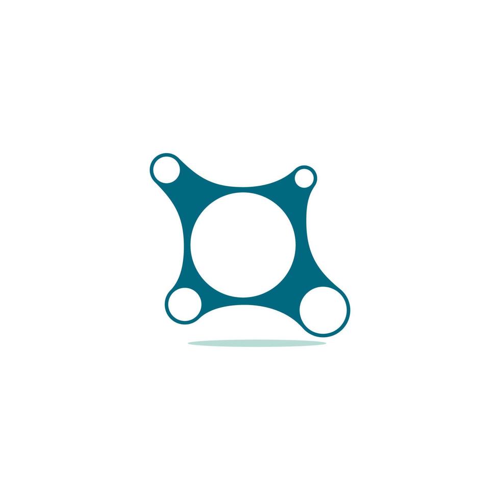 abstract circles dots object shadow geometric design logo vector