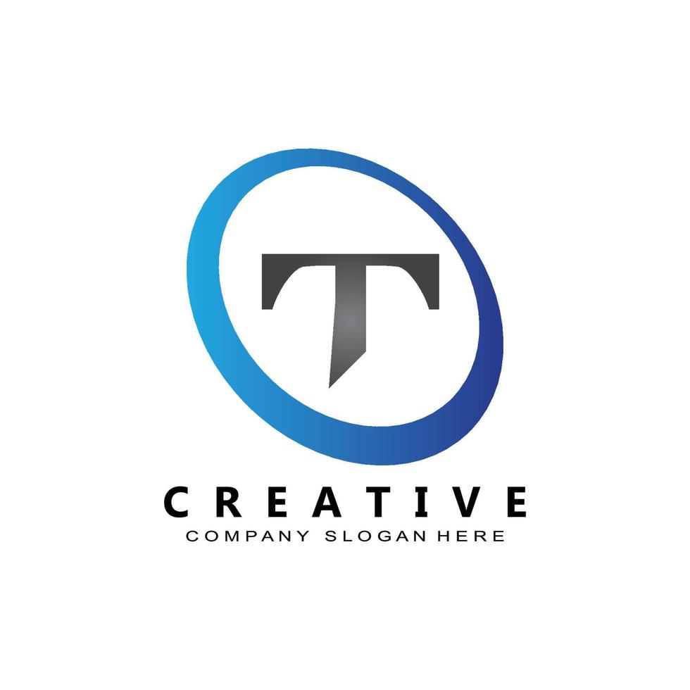 simple T letter logo symbol icon vector