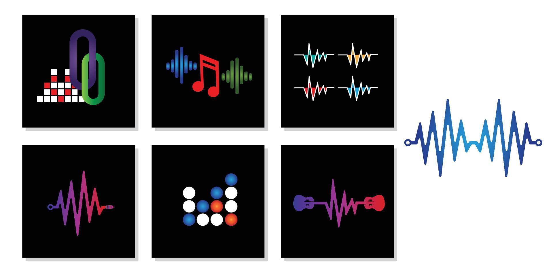 Simple music sound logo vector icon