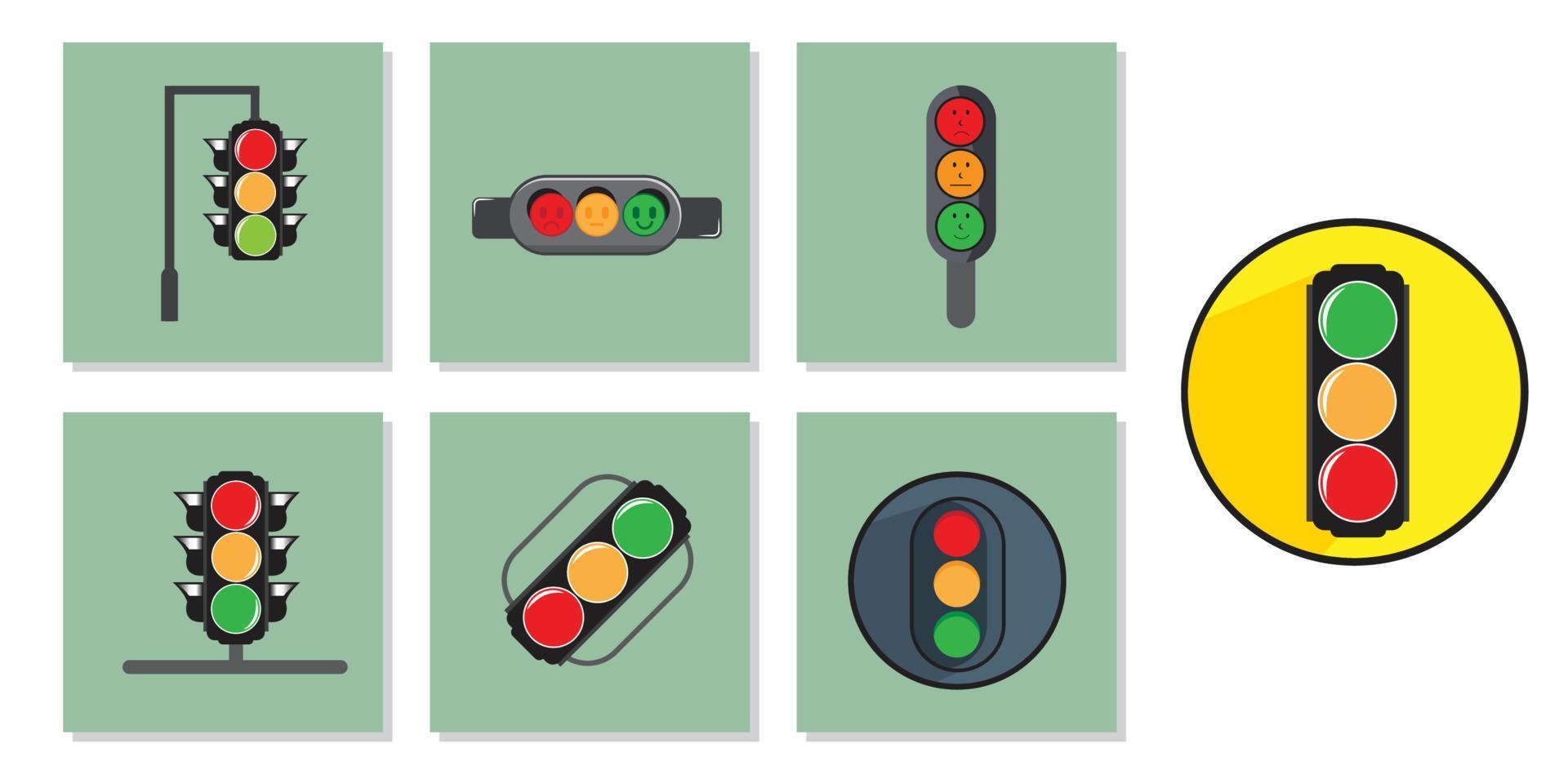 traffic light logo icon symbol, to regulate the way the vehicle vector