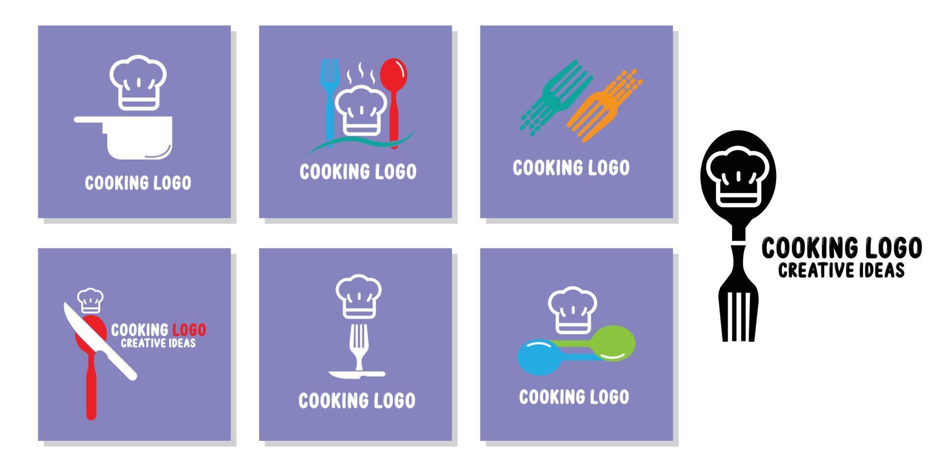 restaurante cocinero logo icono símbolo, Cocinando imaginación sombrero, para empresa vector