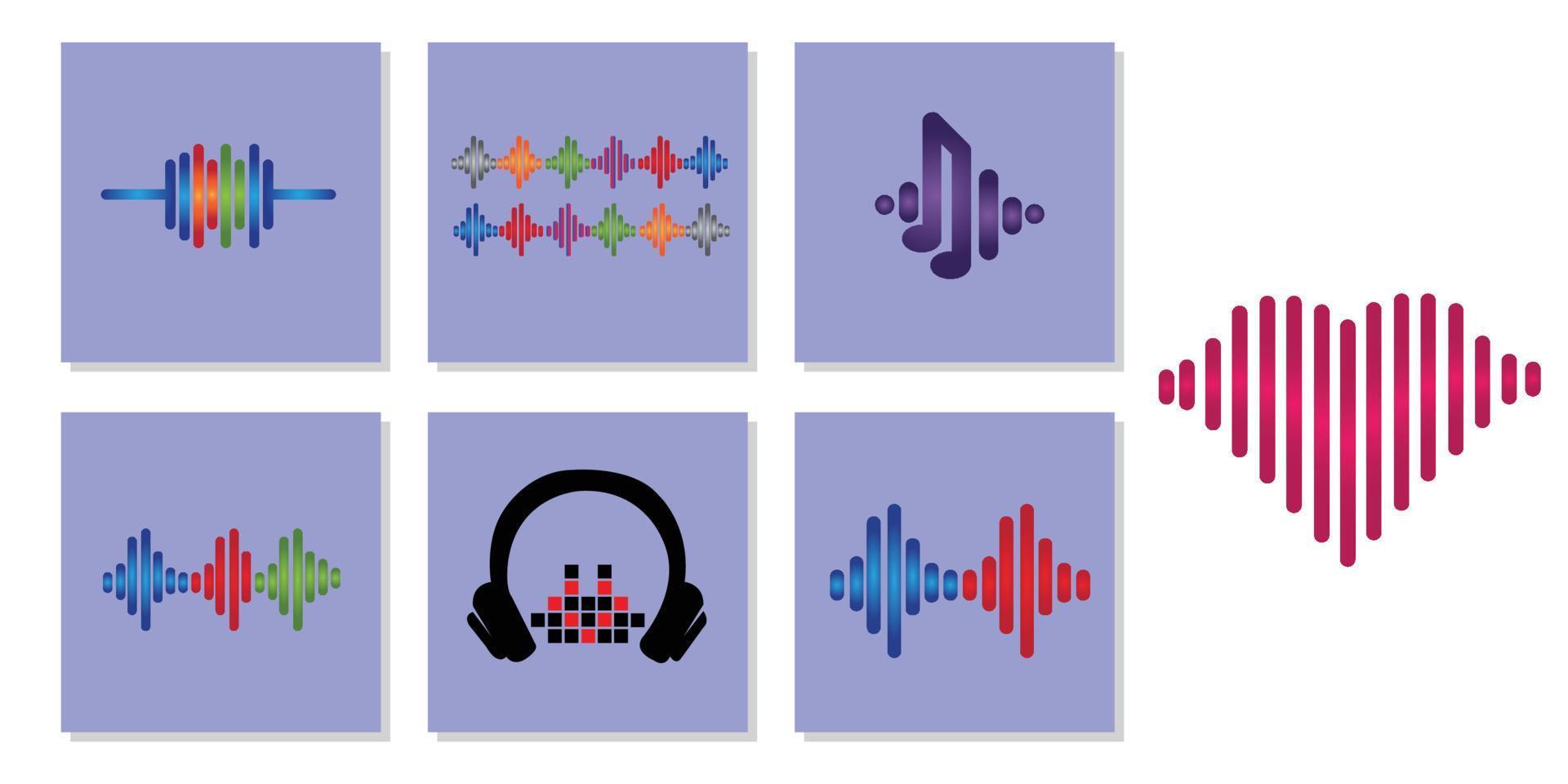 Simple music sound logo vector icon