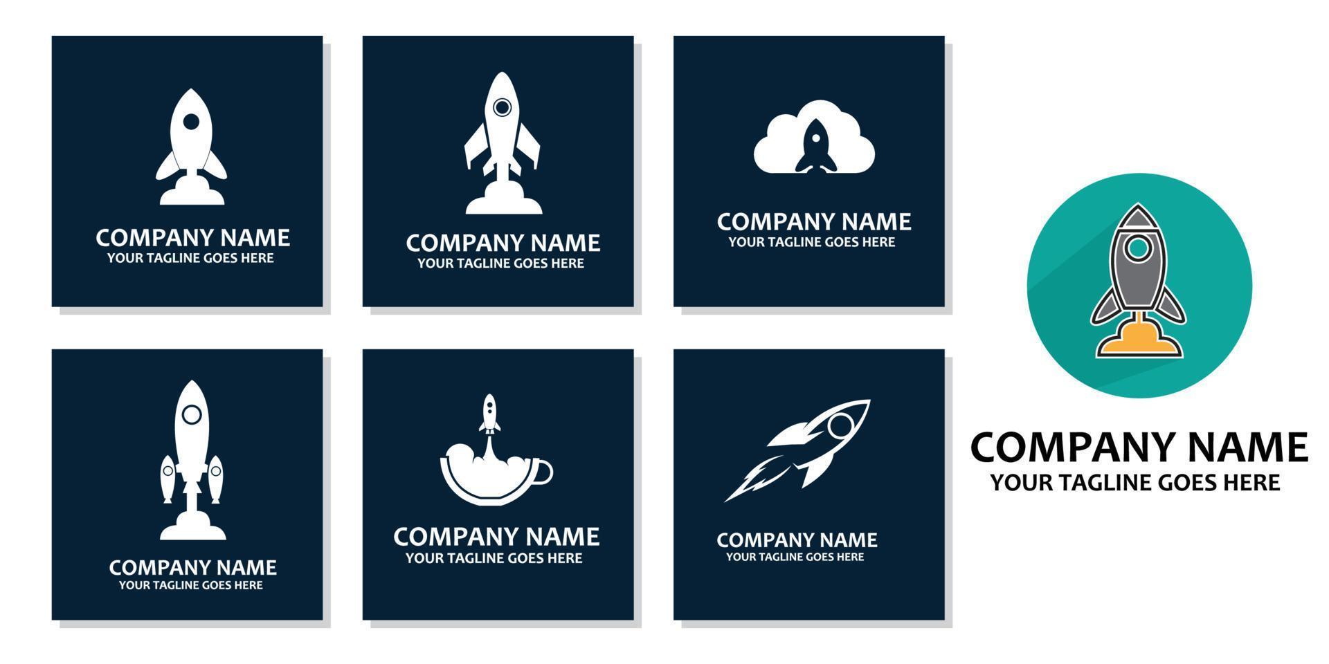 vector icon plane logo, space rocket, premium design