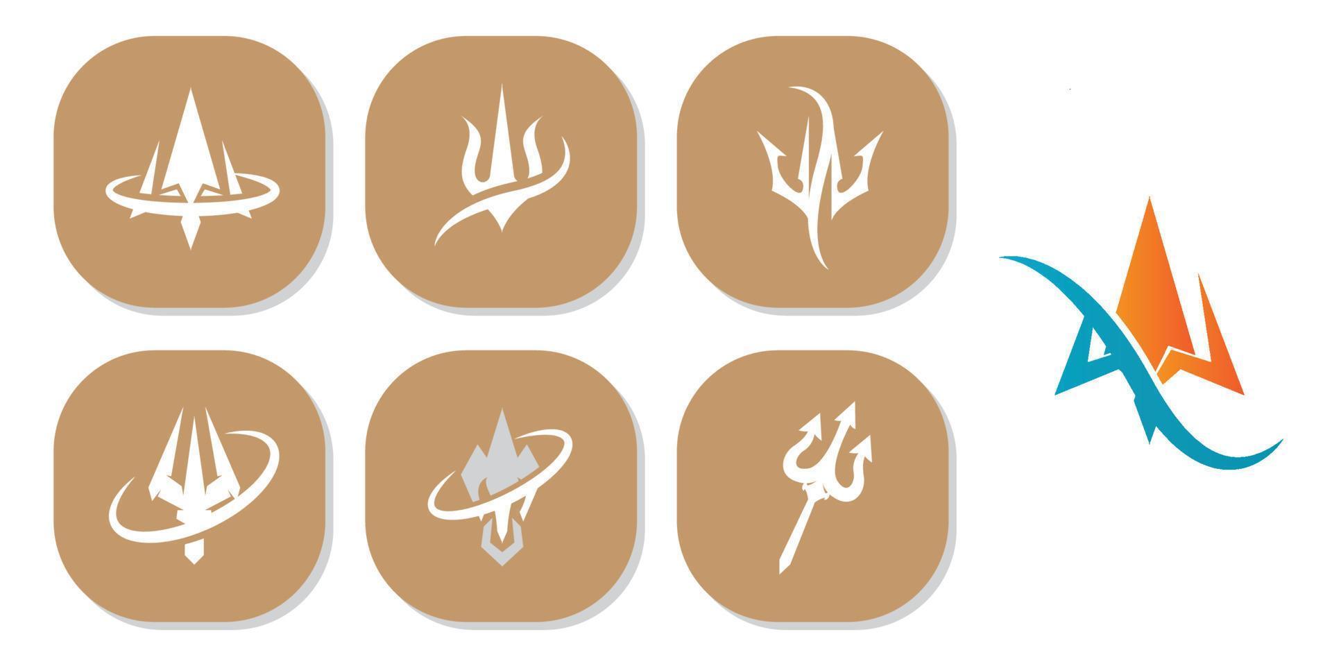 Trident Logo Template vector icon