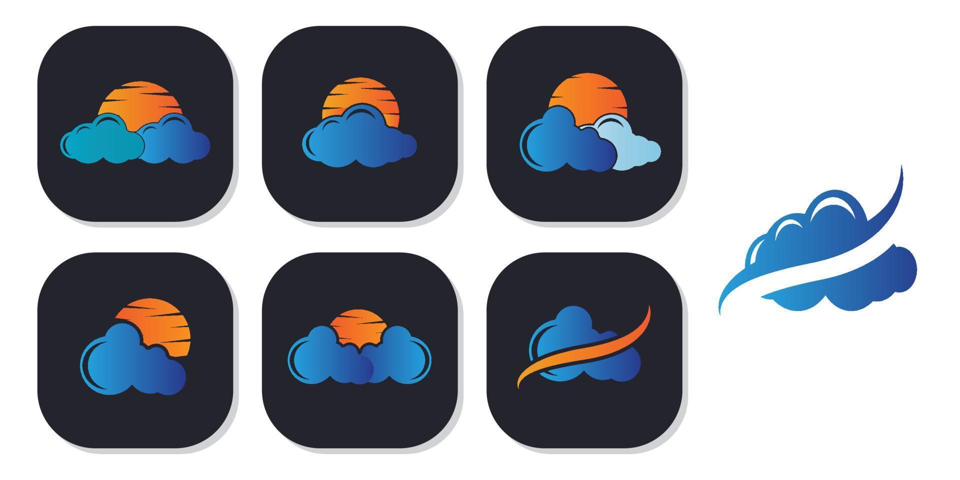 Cloud template vector