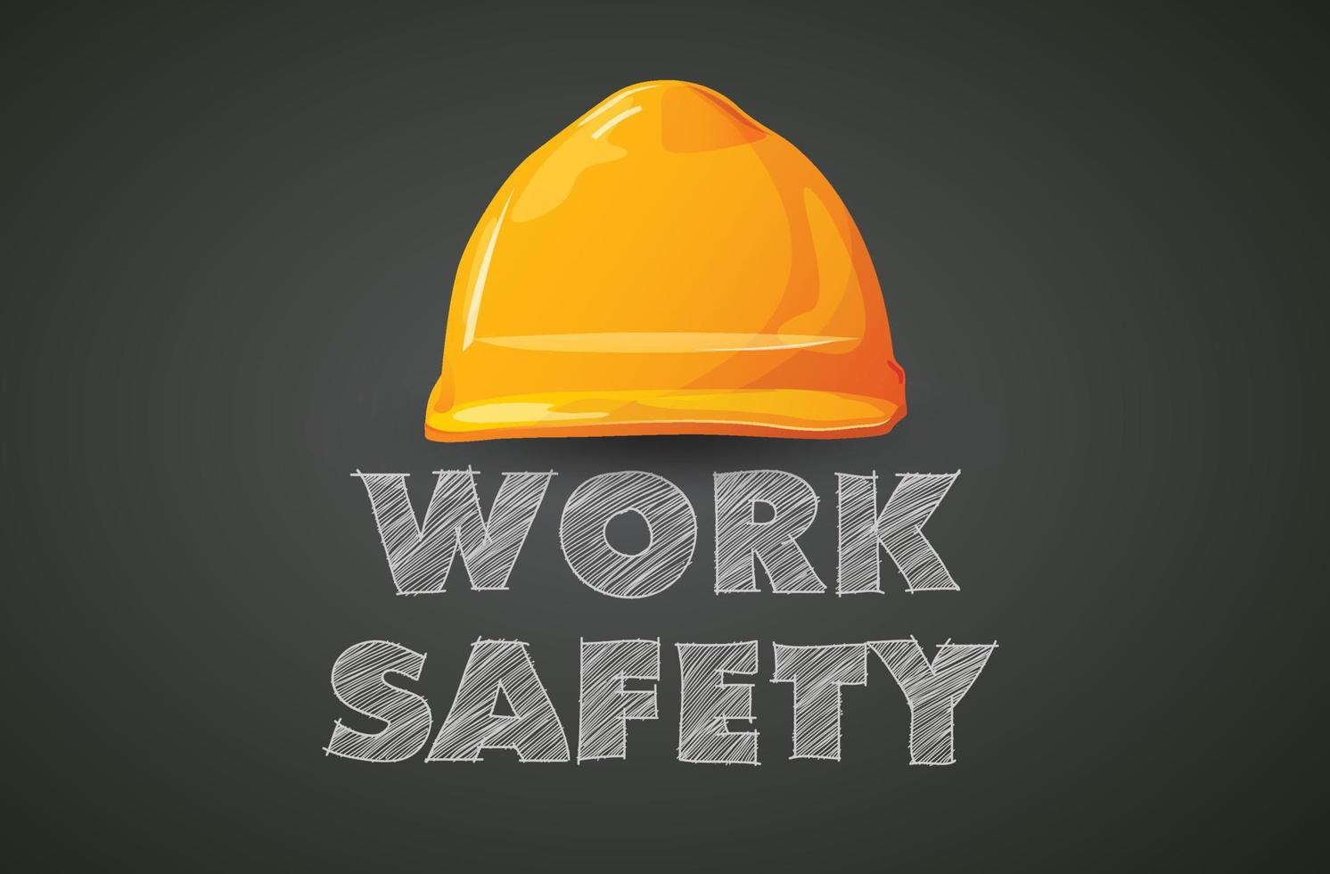 work safety, safety equipment, construction concept, vector design