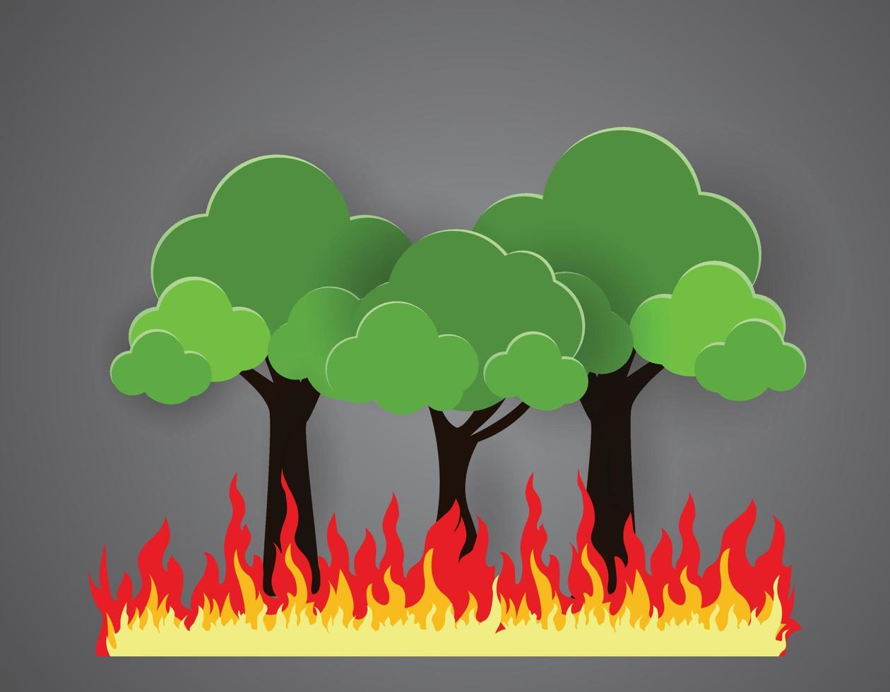 Forest fires vector, Wildfire vector