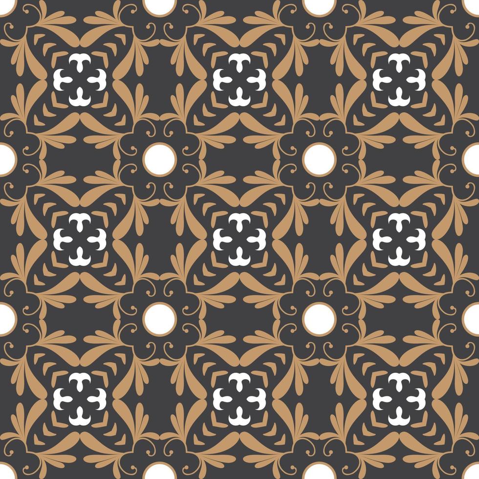 batik floral seamless pattern design vector