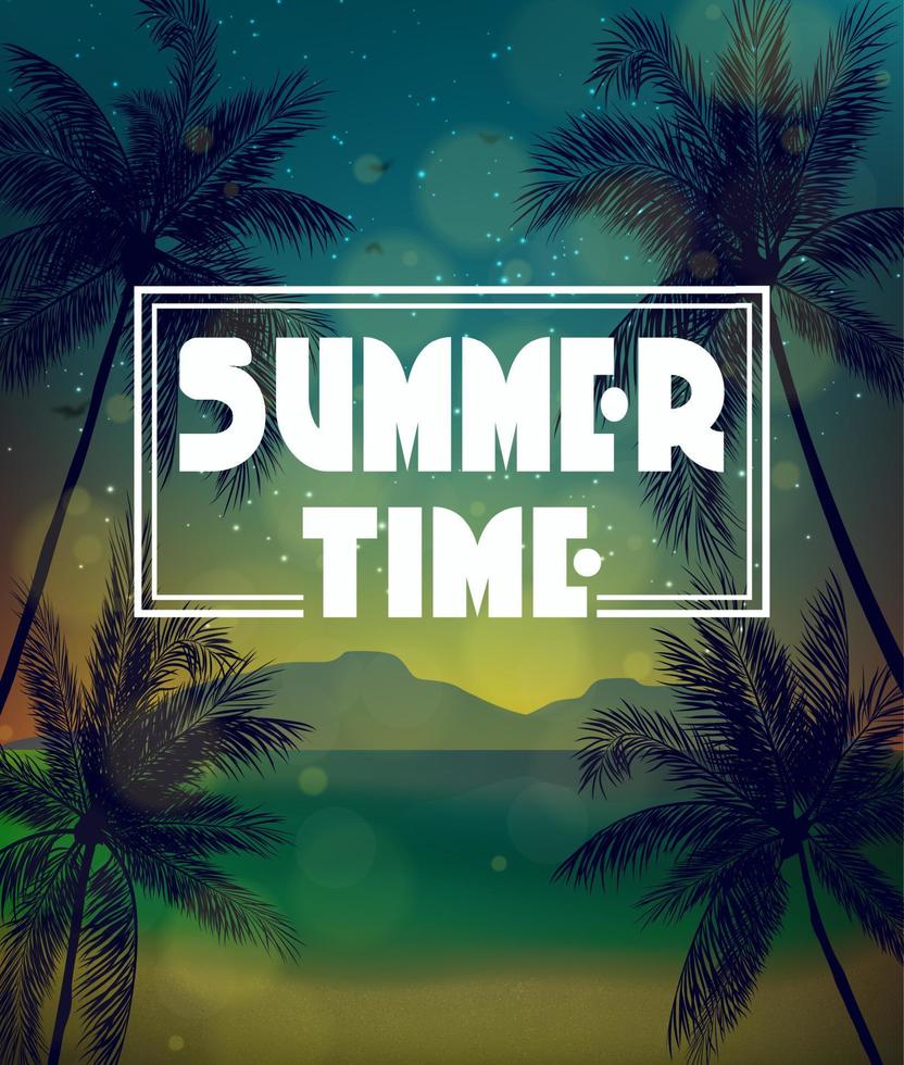 Summer time holidays background vector