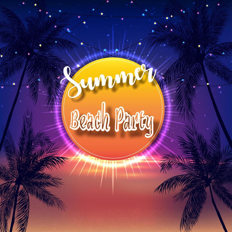 Summer Beach Party Flyer vector