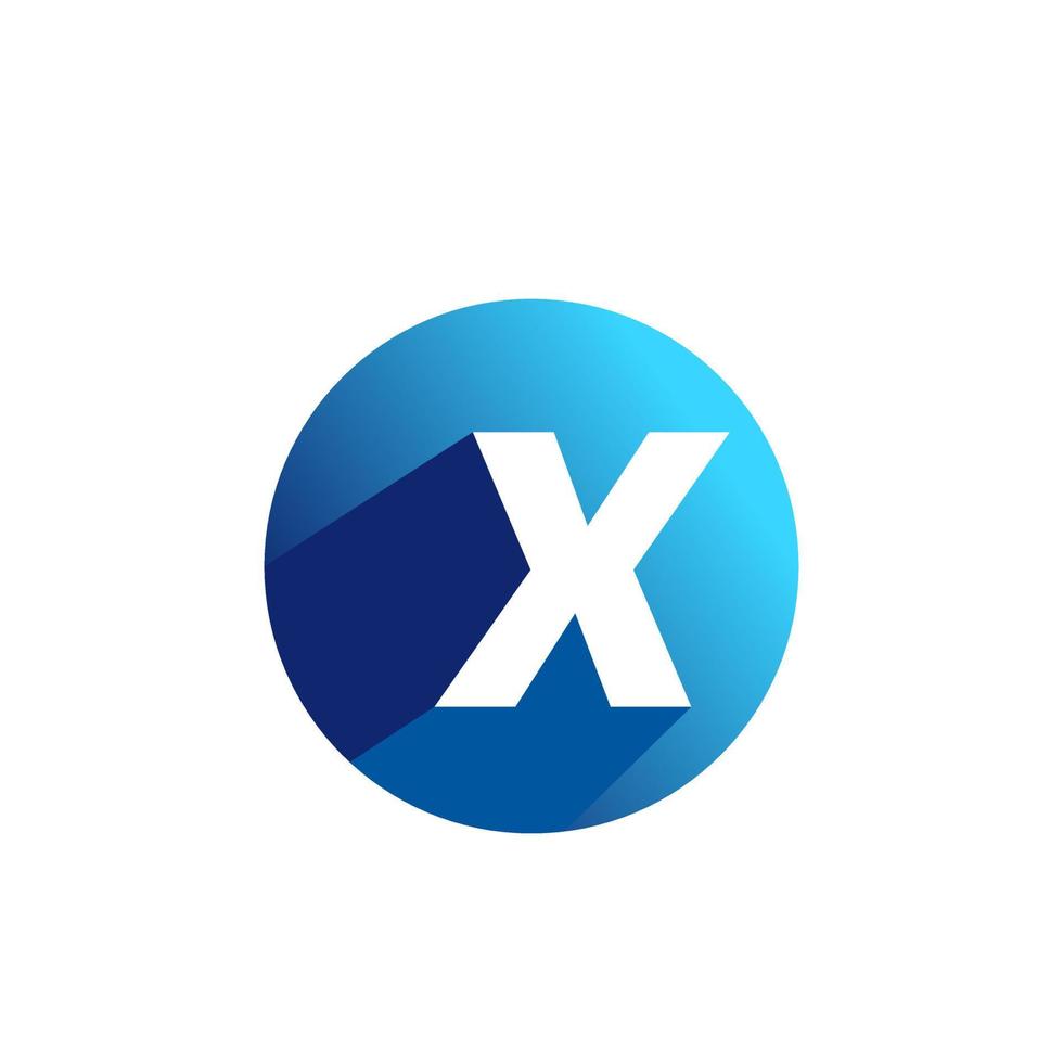X letra logo diseño icono degradado vistoso vector