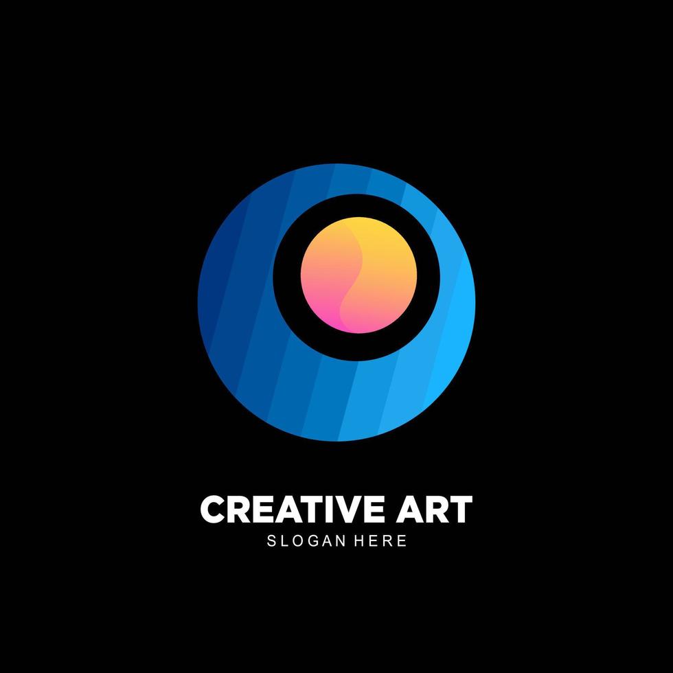 creativo logo negocio icono vistoso degradado diseño vector