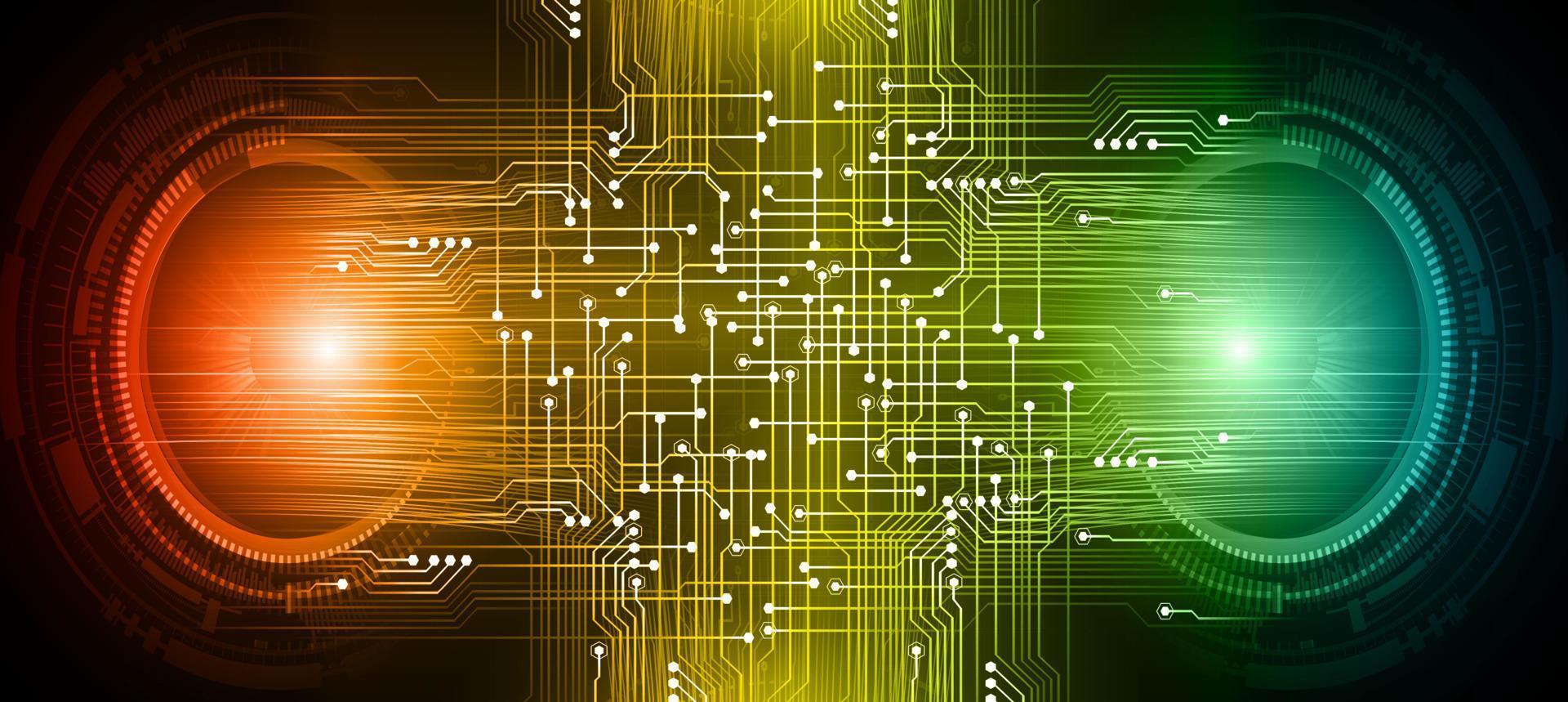 cyber circuit future technology concept background vector