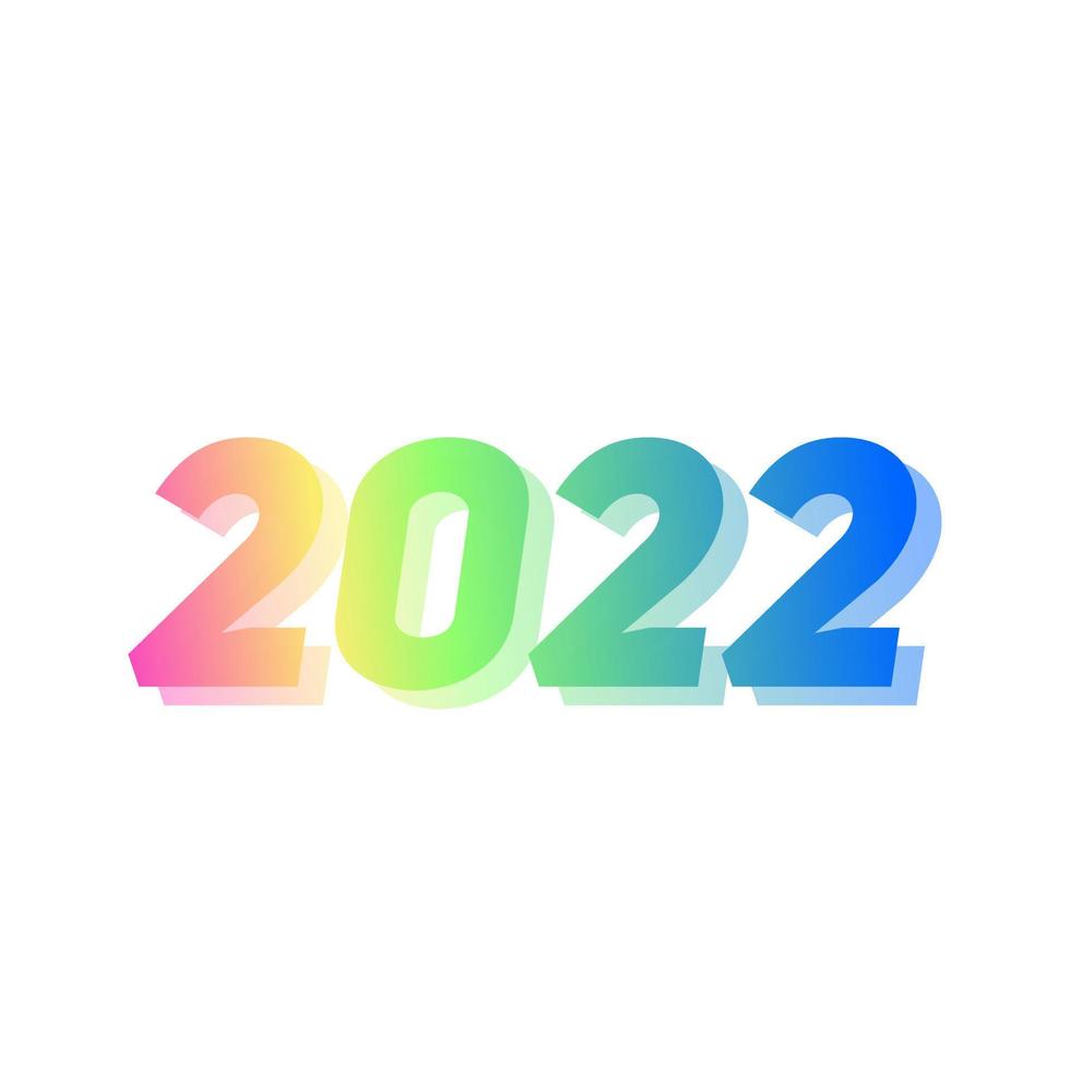 2022 Logo gradient design colorful vector