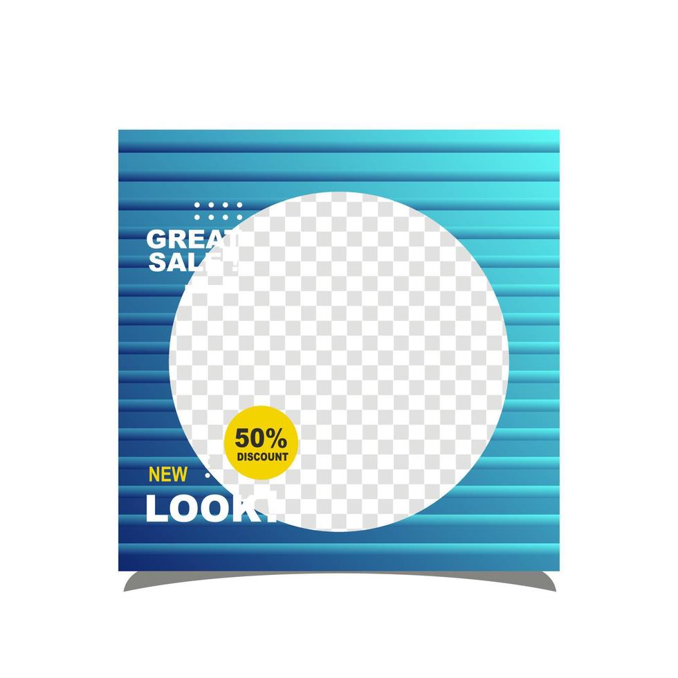 Social media template design modern professional new vector
