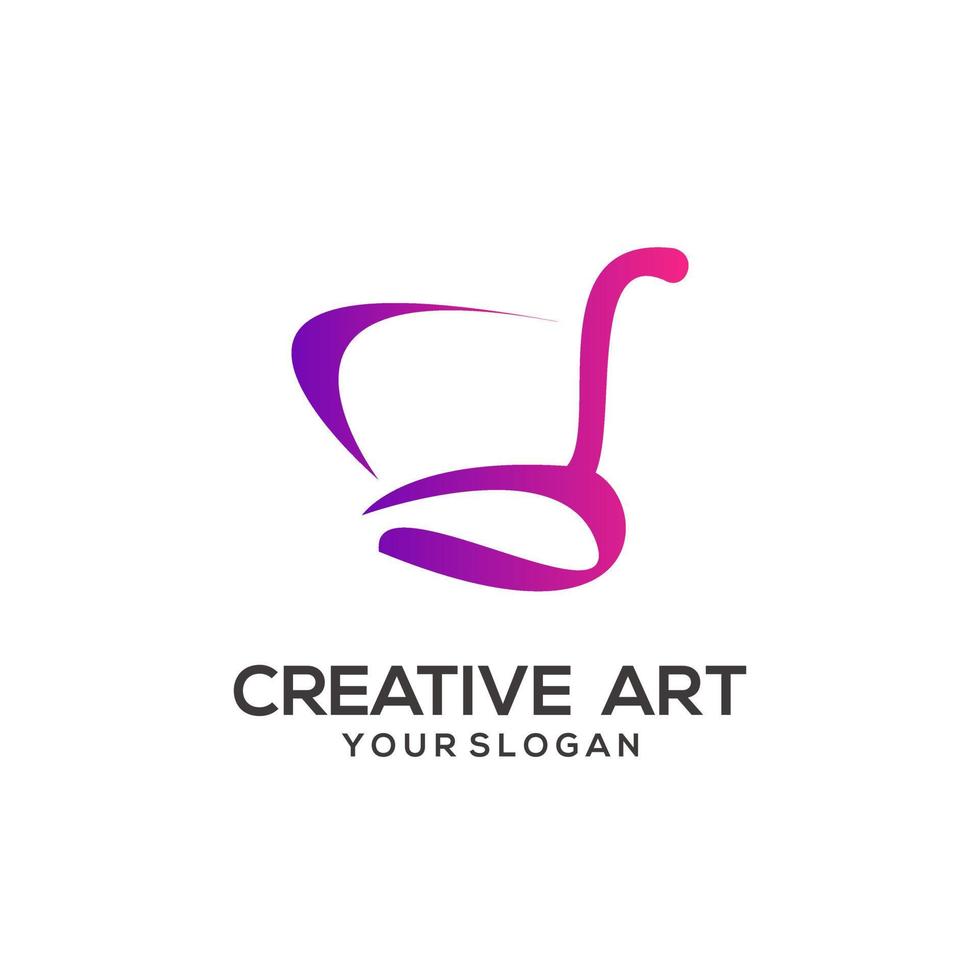 Shopping cart bag design logo gradient colorful vector