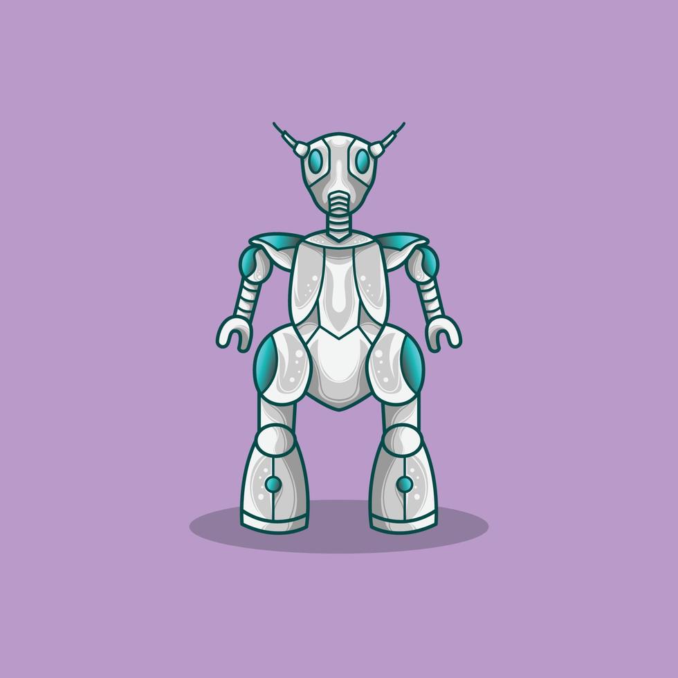 Insect Humanoid Mascot Robot vector