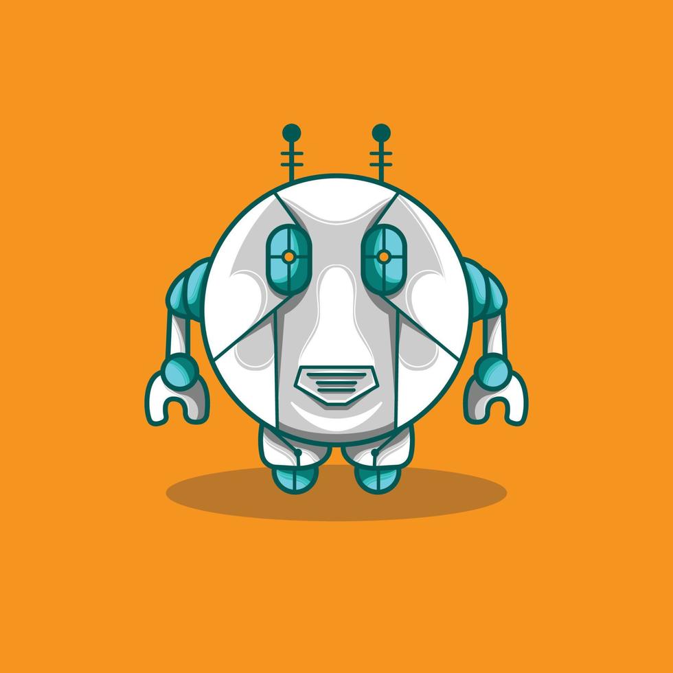 Cute Ball Mascot Robot Future vector