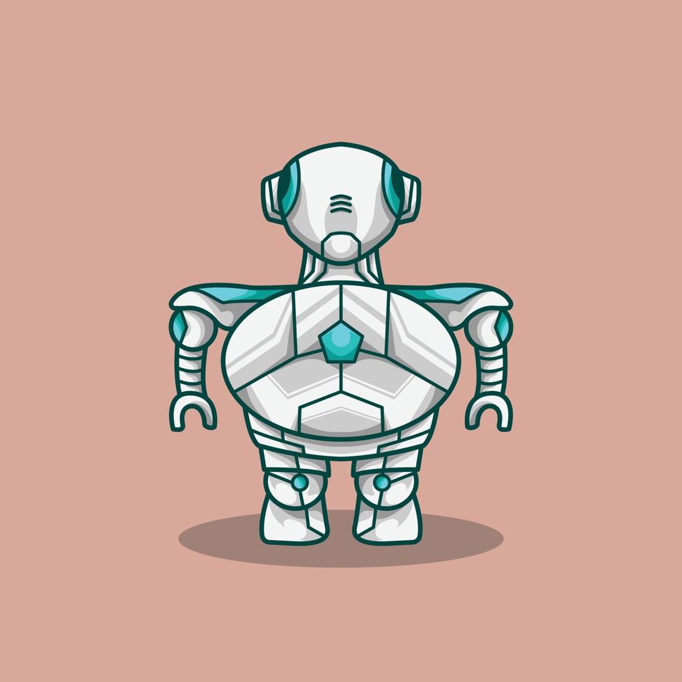 linda mascota humanoide robot vector